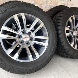 Gmc Denali 20s On 33s. New Wheels And Tires. Chevy Caps Available.