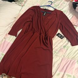Burgundy dress