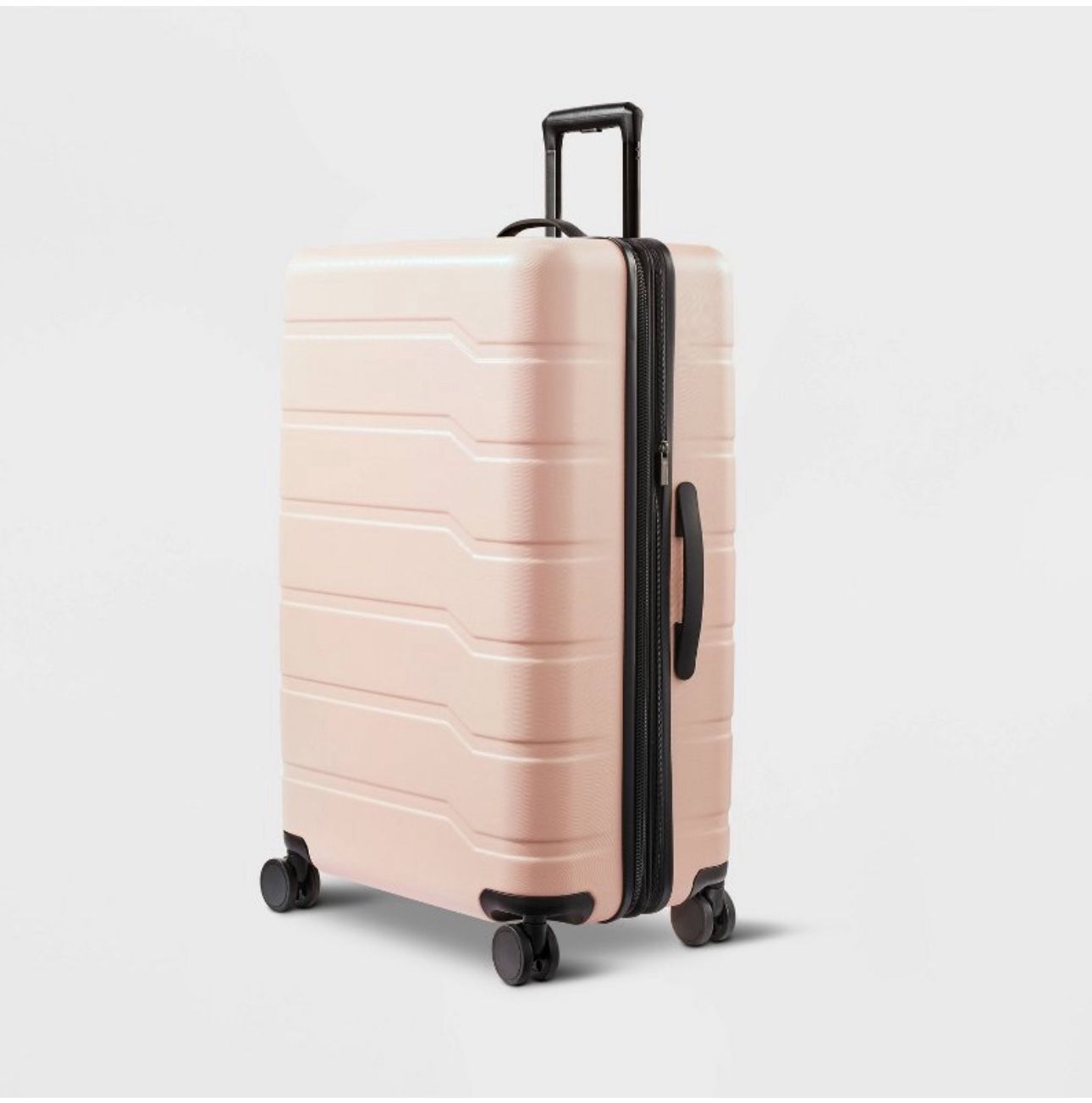 Hardside Large Checked Suitcase Pink - Open Storyâ„¢