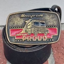 Snap-On Leather Belt Buckle