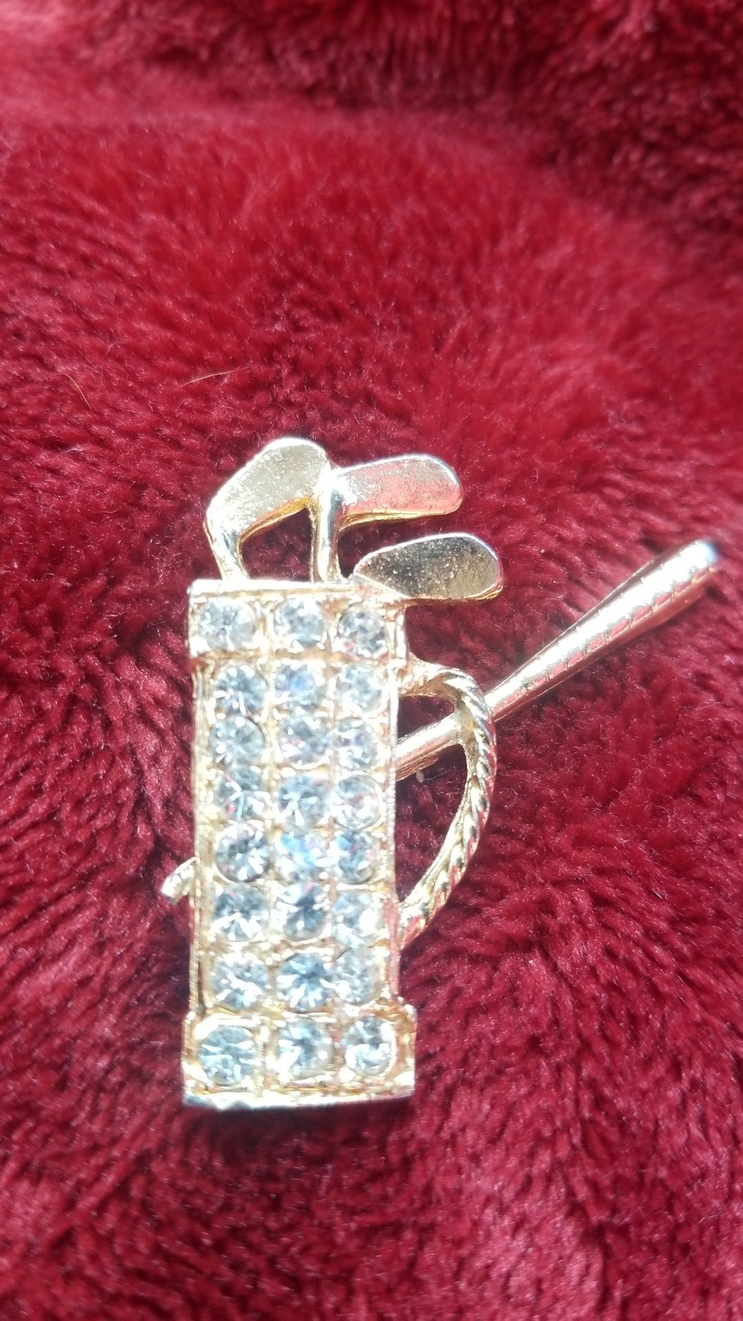 Vintage Golf Club Bag Brooch/Pin