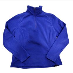 Vintage Lands End Size Small 6/8 Royal Blue Half Zip Fleece Polartec Aircore 100