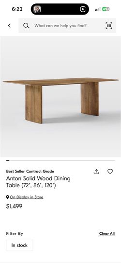 West Elm dining table