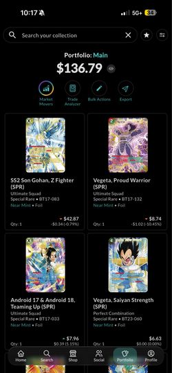 Dragon ball z cards