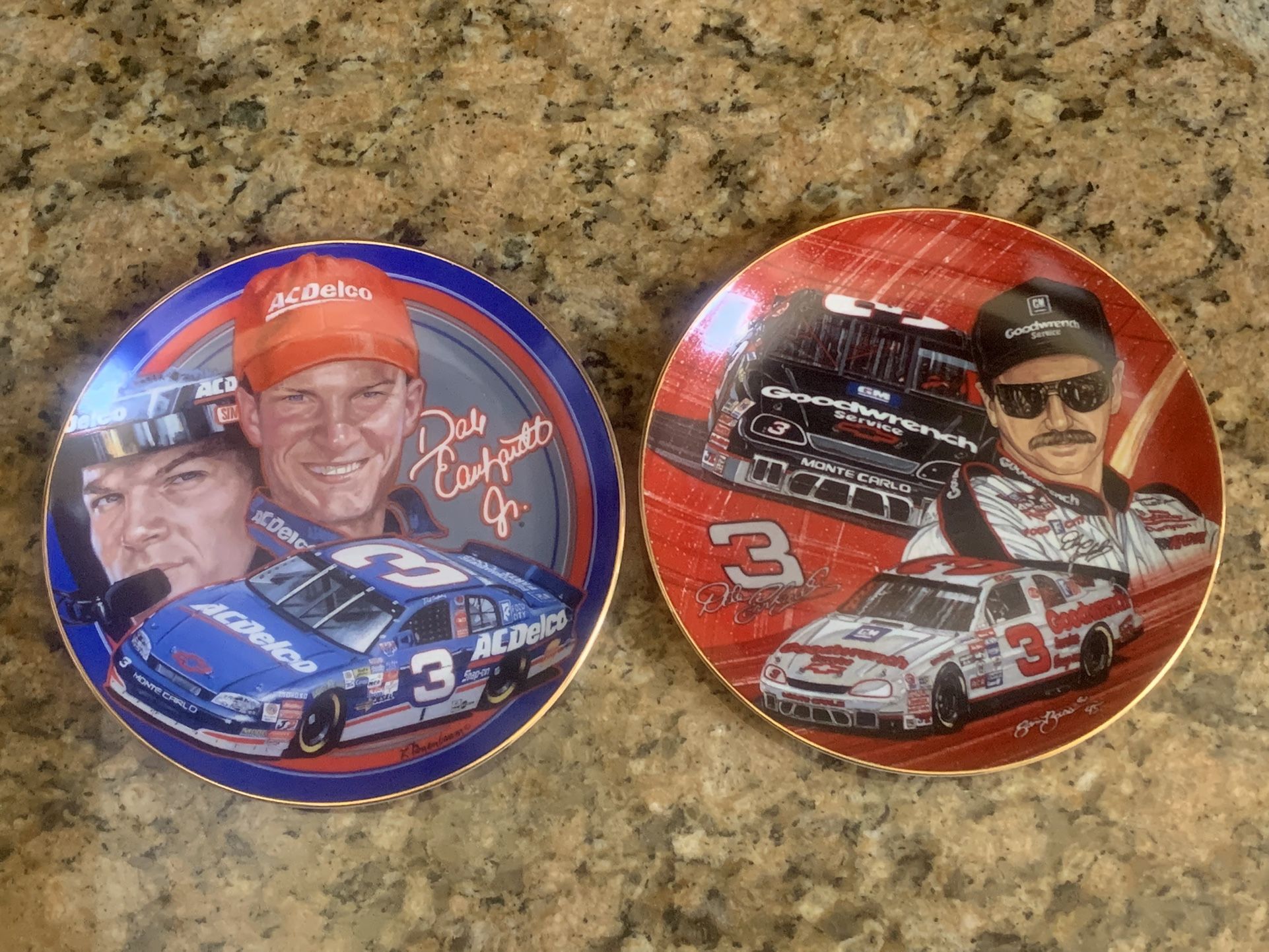 Original Rare Dale Earnhardt And Jr. Plates