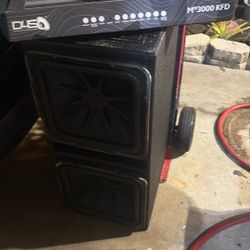2 15” Solo Baric L7s’s And NEW IN BOX D4S Mm3000kfd Amp