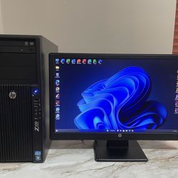 HP Z420 WS PC | Intel Xeon E5-1620 | 16GB RAM | 275GB SSD + 2TB HDD Quadro 600 + 23" HP Monitor W11 