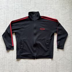 Vintage Nintendo Video Game Company Men’s Black Zip Up Track Jacket LARGE