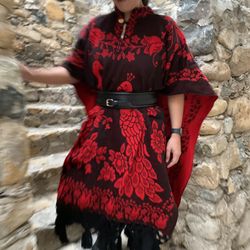 Knee Long Shawl Very Warm Poncho Style