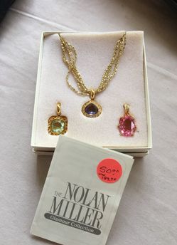 Interchangeable pendant necklace by Nolan Miller