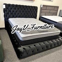 New Queen Bed Frame With Mattress 
