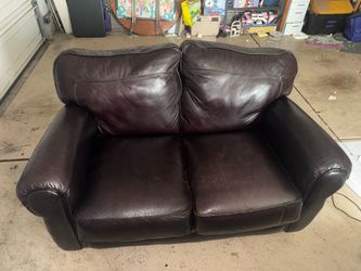 Black Leather Sofa (Used)