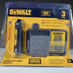 Genuine DeWALT DCB230C 20 Volt Battery & Charger Set 20v
