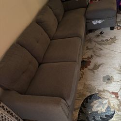 Grey Couch With Storage