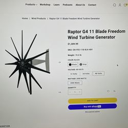 50’ Tower, 48 Volt, 2000 Watt Wind Turbine Generator