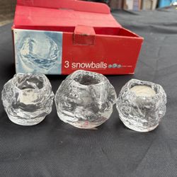 Kosta boda 3 Snowballs