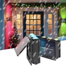 2 Pack Fence Lights Solar Powered with 1800mAh Capacity, IP65 Waterproof Dawn to Dusk 7 Colors 9 Modes wall lamps, Up and Down 6 LEDs Outdoor Solar Li