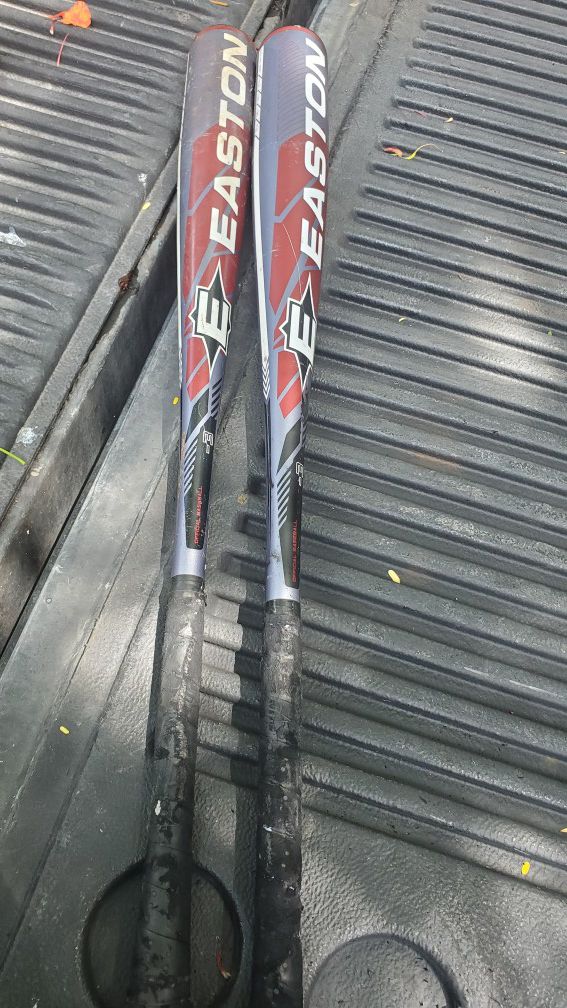 lot of 2 bats easton -3 official baseball bat bx72 ....first one 31 inch 28 oz and the other 32 inch 29 oz adult baseball bats