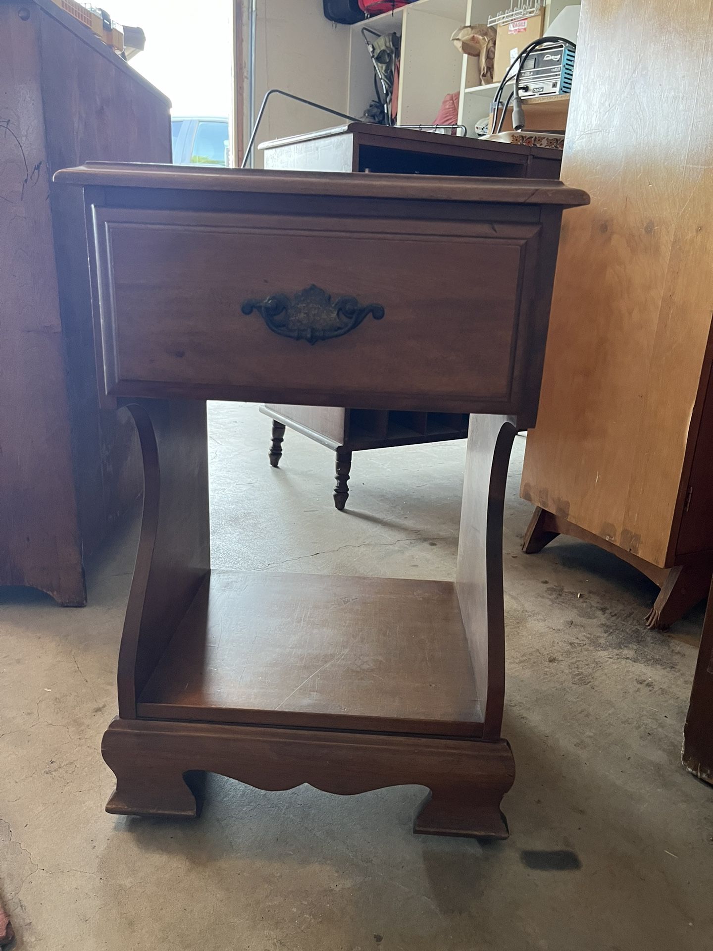 Vintage Solid Wood Side Table