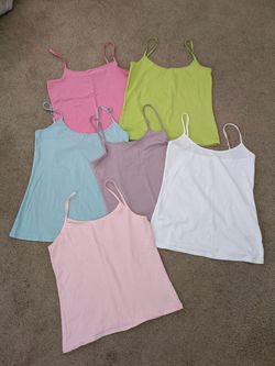 6 Old Navy Cotton Stretch Cami Tanks Assorted Colors~Size M- New-Price Includes All 6 Camisoles