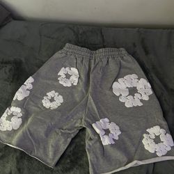 Grey denim tears shorts 