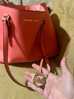 Michael Kors Coral Saffiano Leather matching wallet  Tote Bag