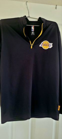 Los Angeles Lakers Youth Size xL (18/20)) Black 1/4 Zip Pullover NWOT
