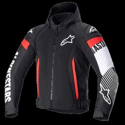 Alpinestars Zaca Air Mens Textile Jacket Black/White/Red L Large DISCONTINUED 