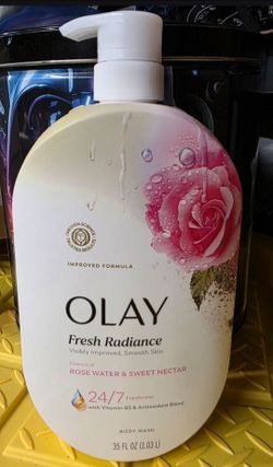 Olay Fresh Radiance Body Wash, Rose Water & Sweet Nectar, with Vitamin B3, 35 fl oz
