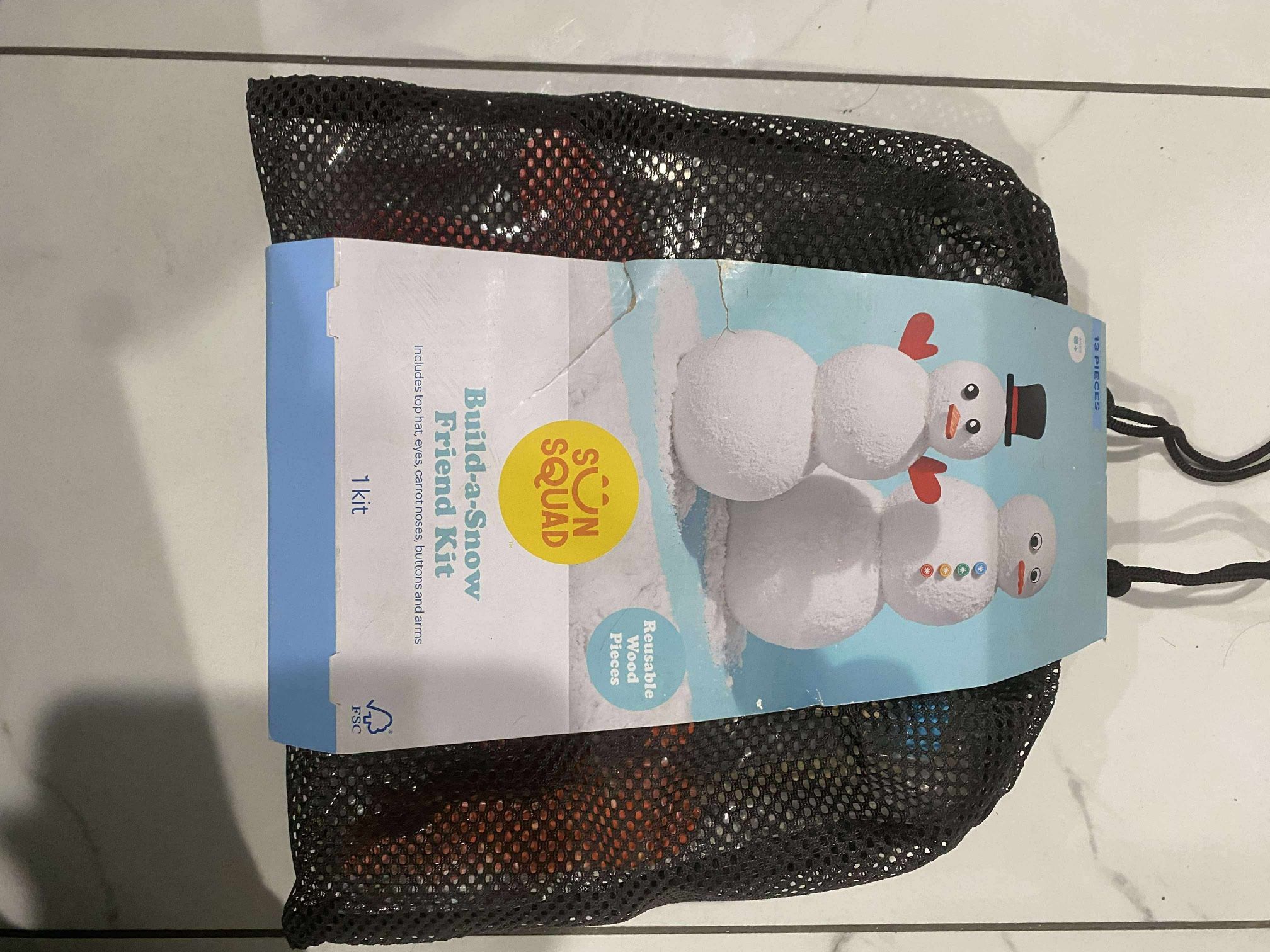 Target Brand Inc. Build-a-Snow Friend Kit 13 Pieces Reusable SunSquad