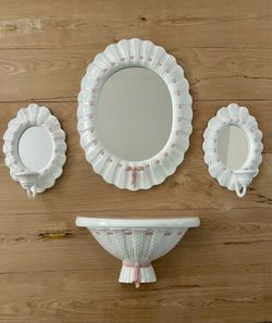 Pink Bow 4-Piece Wall Decor Set
