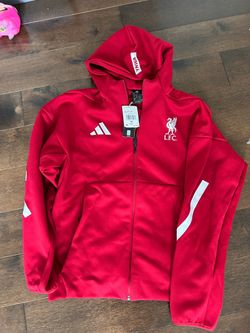 Adidas Men's Liverpool FC Z.N.E. Anthem Jacket Strawberry Red Size Medium JW5484
