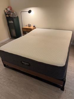 Beautyrest Hybrid Firm Queen Mattress 12.5” Thick with Zinus bedframe