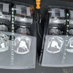 07-13 Chevrolet Silverado LED Headlights Luces Micas Calaveras Faros Faroles Chevy