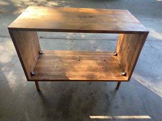 Rustic Wood Open Shelf Coffee Table