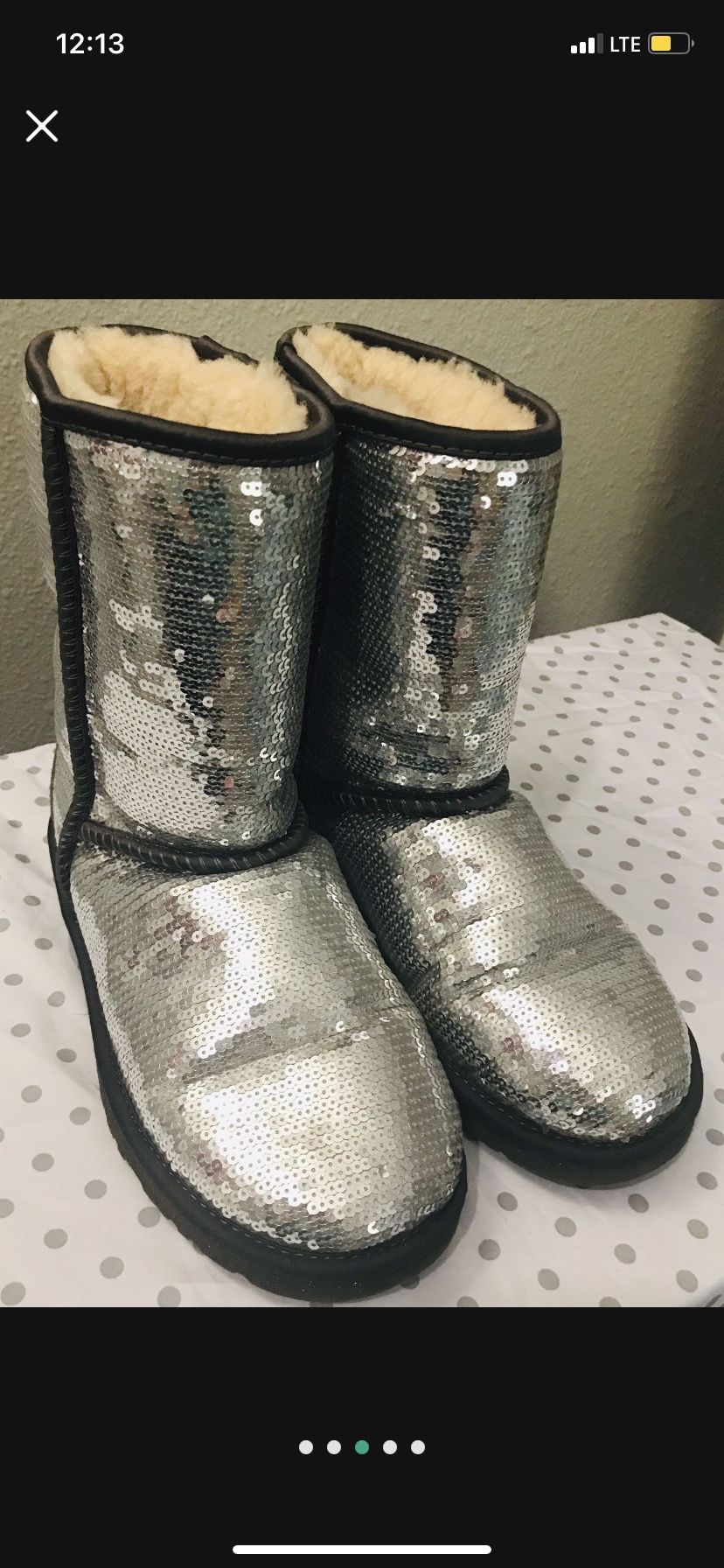 Silver Sequin Uggs
