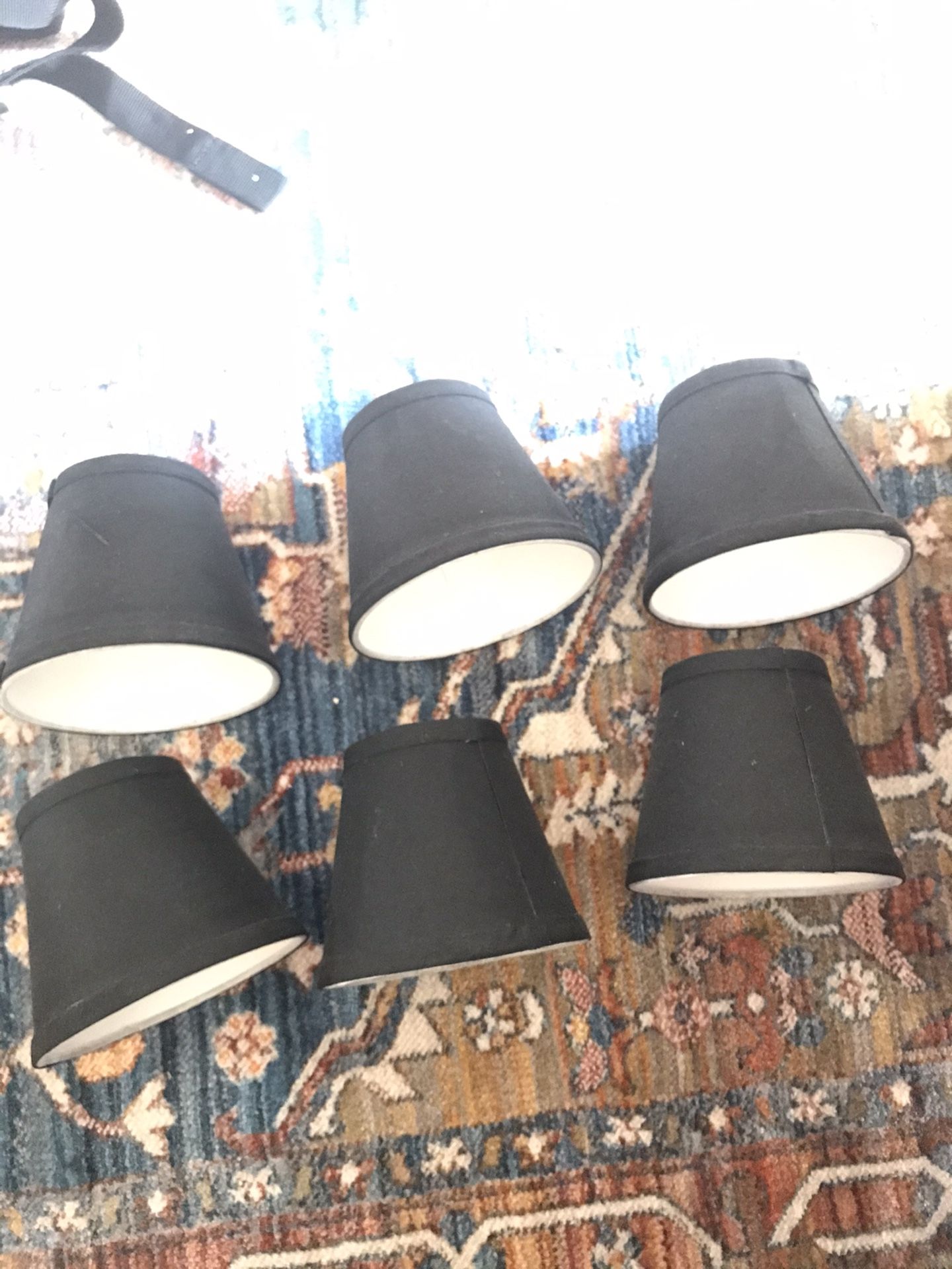 6 black chandelier shades