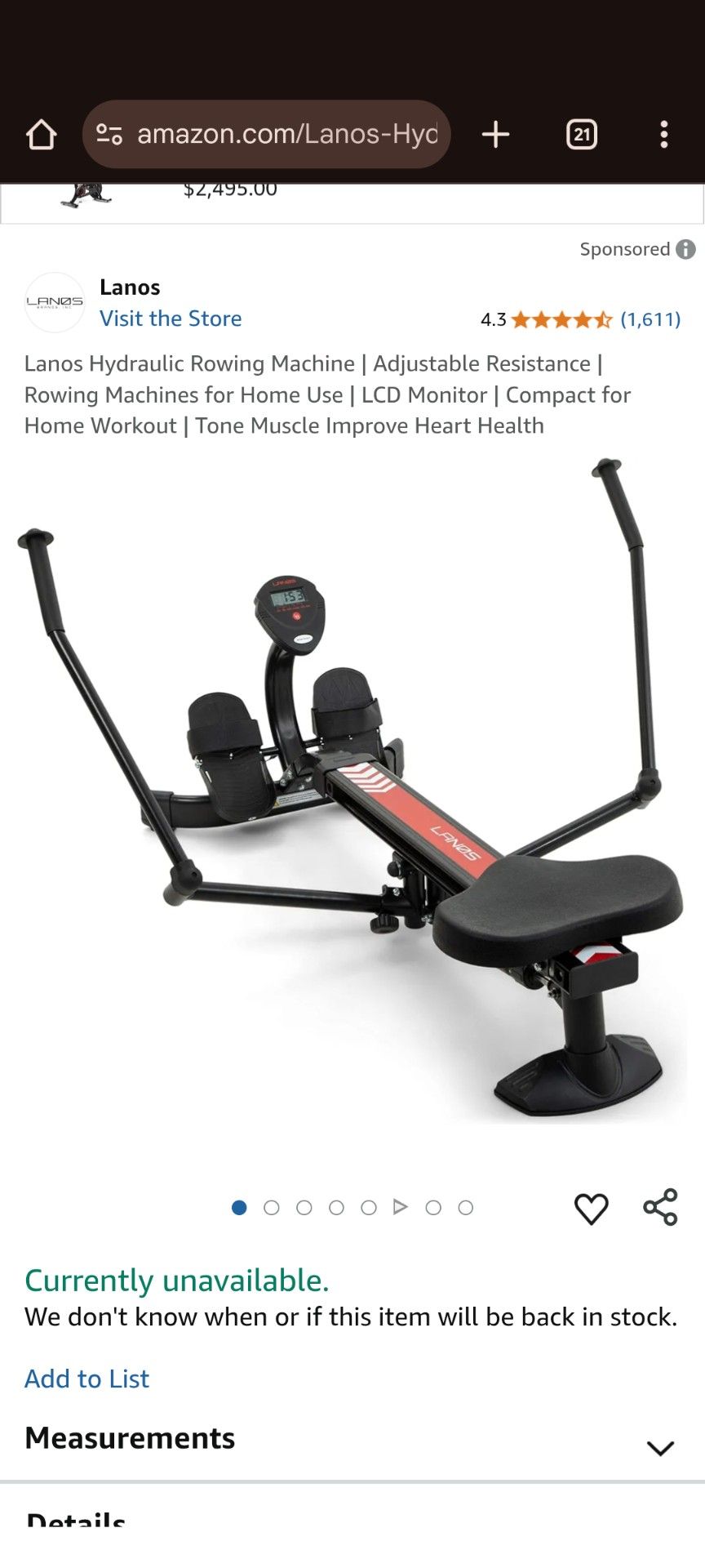 Rowing Exercise Machine