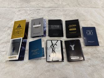 Men’s Designer Cologne Sample Lot 9 Pc YSL JPG Armani Versace Rabanne