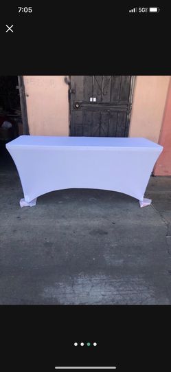 Nuevo Mantel De Lycra Blanco 8ft 