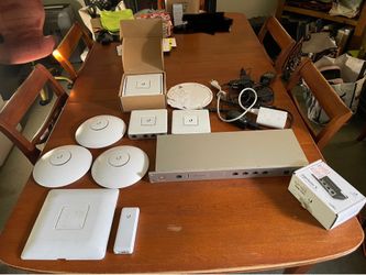 Ubiquiti networking bundle- USG pro, ap ac lr, cloud key, poe injector