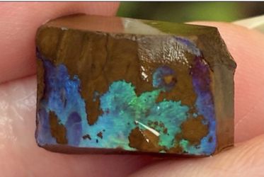 Beautiful 15ct Australian Boulder Opal Rough Loose Specimen Green Purple Blue