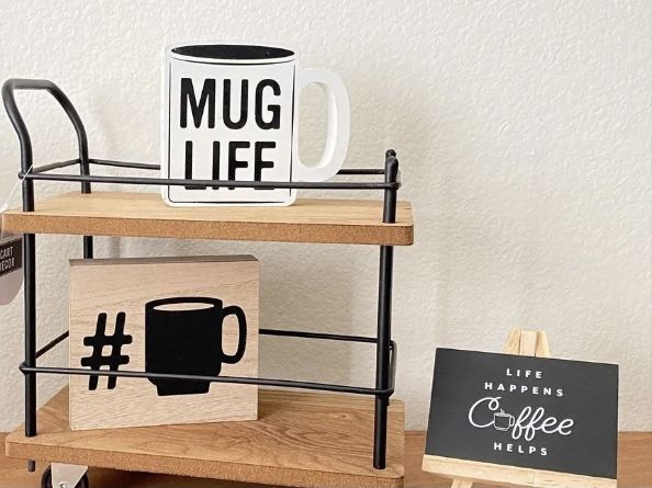 Mini Cart With Coffe Bar
