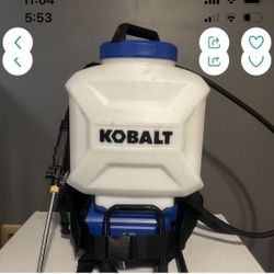 Kobalt Battery Powered Back Sprayer Like New