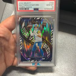 2024 PANINI SELECT 182 MATTHEW STAFFORD ZEBRA SHOCK