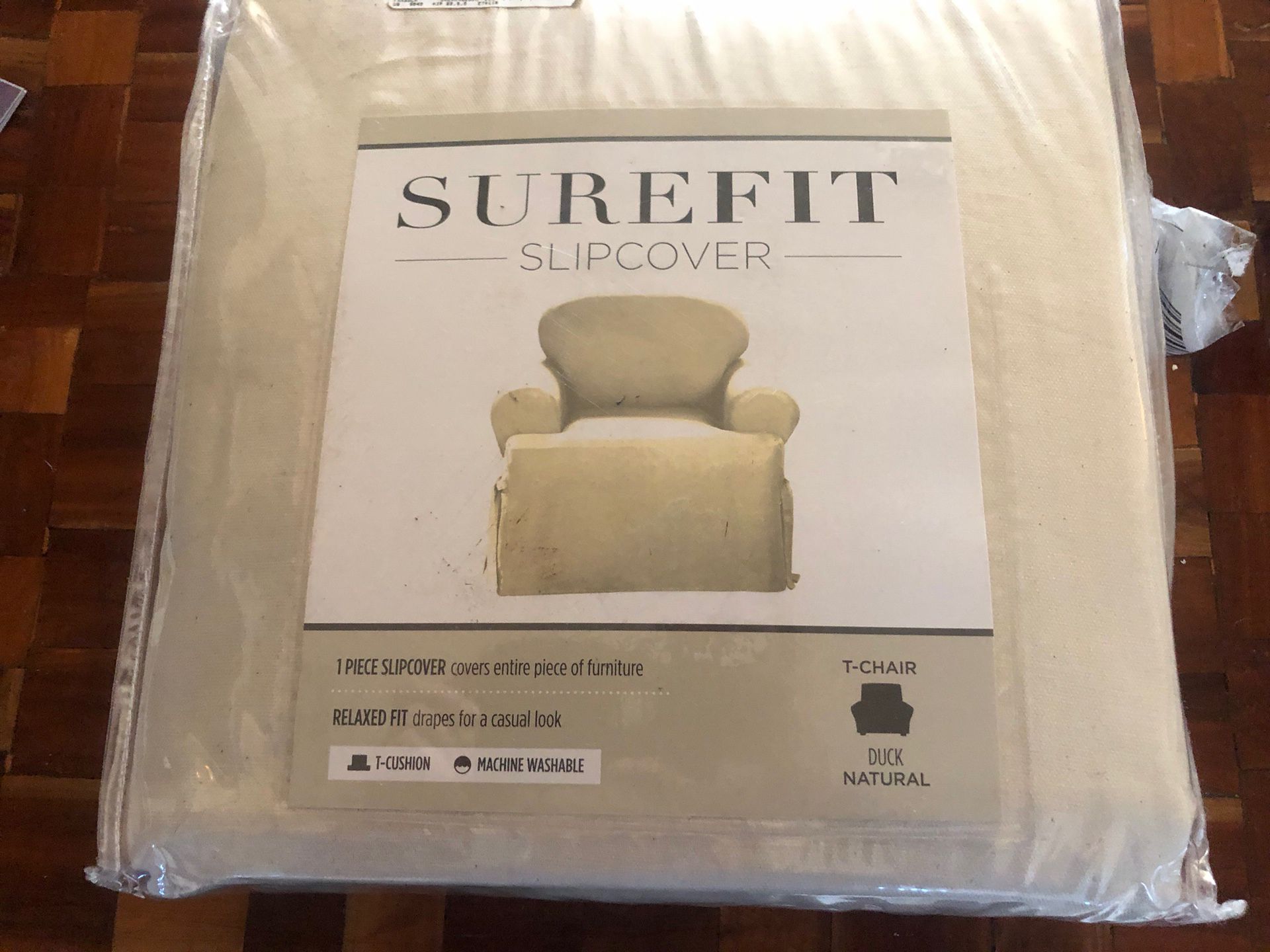 Surefit Cotton Duck Chair Slipcover New