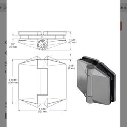 CRL P0L180120BS Brushed Stainless Glass-to-Glass Mount Polaris 120 Series Soft Close Hinge Pair