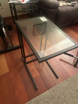 IKEA glass corner night stand table