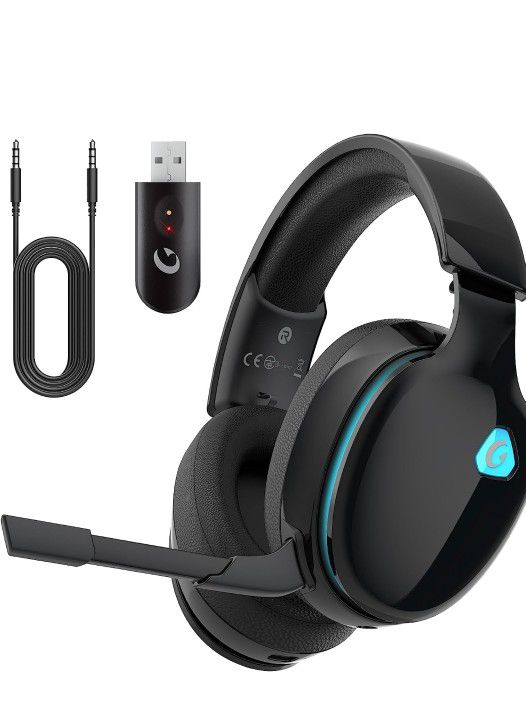 Gvyugke Wireless Gaming Headset 2.4GHz USB for PS5, PS4, PC, Switch,