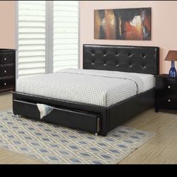 Queen Size Bed Frame With Pillow Top Mattress Included